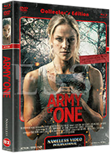 (Army of One L.E. (DVD/Blu-ray) (Cover C)) Beim Wandern stoßen Brenner Baker (Ellen Hollman), 1st Lieutenant der Special Forces, und ihr Mann auf ein illegales Drogenlager. Die Drogendealer nehmen sie gefangen, töten ihren Mann kaltblütig und lassen sie zum Sterben zurück... Ein großer Fehler! Denn jetzt ist 1st Lieutenant Brenner Baker auf einer Rachemission, die jeden in ihrem Weg zerlegt, bis nur noch eine Person übrig ist: sie. Stephen Durhams ARMY OF ONE ist ein geradliniger und effektiver Actionfilm mit vielen Kämpfen und einer grandiosen Schauspielleistung von Ellen Hollman. Sie beweist hier eindrucksvoll, dass nicht nur Männer für Frauen eine Gefahr darstellen, sondern auch umgekehrt. Artikelbild