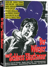 (Bryan Edgar Wallace: Der Würger von Schloss Bl.L.E.(DVD/Blu-ray) (Cover A)) s/w
Seit Lucius Clark auf Schloß Blackmoor wohnt, ereignen sich eine Reihe mysteriöser Morde. Er ist im Besitz von Rohdiamanten, die ihm aber nicht gehören. Die Nichte Claridge lernt das Entsetzen kennen, als sich die Hand des Würgers um ihren Hals legt. Der Butler verwandelt sich nachts in einen hervorragenden Diamantenschleifer. Aus heiterem Himmel taucht eine Nachtlokalbesitzerin auf, die vorgibt, Schloß Blackmoor kaufen zu wollen, denn sie hat durch Andeutungen dunkler »Ehrenmänner« einen Hinweis auf die wertvollen Rohdiamanten erhalten. Inspektor Mitchell steht vor einer großen Aufgabe. Kann er den gnadenlosen Killer aufhalten um weitere brutale Morde zu verhindern? Artikelbild