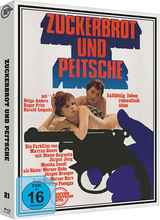 (Zuckerbrot und Peitsche - Ed. Deutsche Vita Nr. 21 L.E.) Aus Frust, sich die teuren Werbeprodukte selbst nicht leisten zu können, ergaunert der Dressman Roger seinen Reichtum durch kompromisslose Raubüberfälle. Eines Tages begegnet ihm Helga, die bildhübsche Ehefrau des stinkreichen Galeristen Robert Arnold. Da sich die junge Frau von ihrem Mann nicht ernsthaft geliebt fühlt, verbringt sie immer mehr Zeit mit dem gutaussehenden Gangster und wird schrittweise Teil von dessen blutigen Raubzügen. Als ihr Mann ihr nachspioniert und hinter des Geheimnis kommt, stellt er beiden ein Ultimatum, um sie nicht an die Polizei zu verraten. Doch er rechnet dabei nicht mit der Abgebrühtheit von Roger, der längst ganz andere Pläne im Sinn hat. Zur gleichen Zeit sind zwei finstere Gestalten hinter Roger her, die noch eine offene Rechnung mit ihm begleichen wollen. Als sich die Schlinge um Rogers Hals immer enger zieht, beschließt er zu fliehen, aber vorher will er bei einem letzten großen Coup noch einmal richtig absahnen... Artikelbild