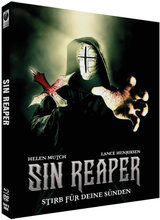 (Sin Reaper L.E. (DVD/Blu-ray) (Cover B)) Visionen sieht sie eine deutsche Klosteranlage und eine junge Nonne (Schwester Marie), die mit einem kreuzförmigen Relikt brutal ermordet wird. Samantha versucht, ihre Visionen durch Zeichnungen zu verarbeiten. Ihr Psychiater, Dr. Hoffman (Lance Henriksen), erkennt in einer von Samanthas Zeichnungen ein reales, mittelalterliches Kloster in Deutschland. Da Samantha als Kind adoptiert wurde, rät ihr Dr. Hoffman, nach Deutschland zu reisen, um die Wurzeln ihrer familiären Vergangenheit zu ergründen und so ihre Albträume zu stoppen. Samantha reist nach Deutschland zum Kloster Wallenhausen, das heute ein Museum ist. Bei einer Führung trifft sie auf den amerikanischen Backpacker Sasha Jones ( Patrick J. Thomas), der sofort von ihr fasziniert ist. Der Museumsführer weist auf einen Helm und die kreuzförmige Waffe aus Samanthas Träumen hin und erklärt, dass diese einem Mörder aus der Zeit der Kreuzzüge gehörten, der als Sin Reaper bekannt war und Artikelbild