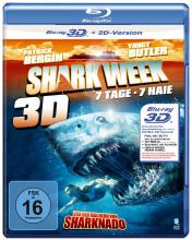 (Shark Week - 7 Tage - 7 Haie 3D) Tiburion, ein verrückter Millionär und Drogenhändler, hat einen grausamen Plan. Auf seiner Insel hält er eine Gruppe scheinbar zufällig ausgewählter Personen in einem abgelegenen Anwesen gefangen: einen Staatsanwalt, eine Journalistin, eine Richterin und ein paar andere harte Typen...was hat ausgerechnet sie zusammengeführt? Sie werden zu einem Spießrutenlauf mit tödlichen Haien gezwungen und ihr Ziel ist es, das tödliche Spiel zu überleben. Tiburion zieht die Schlinge immer weiter zu, doch die Teilnehmer dieses teuflischen Spiels ahnen nicht, dass ihnen das Schlimmste noch bevorsteht... Artikelbild
