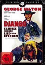 (Django - Schieß mir das Lied vom Sterben) Erstmals auf DVD und dann gleich in der Original deutschen Uncut-Kinofassung mit TOP Synchro! Für alle Fans auch inklusive der italienischen Sprachfassung! Django, der berüchtigte Kopfgeldjäger und Pistolero, wird Zeuge eines Überfalls auf einen Goldtransport, der jedoch nur Sand anstatt Gold geladen hatte. Django beschließt daraufhin, mehr über die mit „General Mines“ bedruckten Sandsäckchen herauszufinden. Er begibt sich dazu, als Mexikaner verkleidet, in eine nahegelegene Goldgräberstadt und trifft dort auf den Besitzer der „General Mines“, Samuel Spencer, und den Banditen Mantas. Django ahnt, dass beide gemeinsame Sache machen und die Goldgräber der Stadt mit vorgetäuschten Überfällen um ihren Lohn bringen. Django schmiedet sofort einen Plan, wie er selbst in den Besitz des Goldes kommt. Doch ausgerechnet jetzt kommt der Gefürchtete Sabata in die Stadt... Ein MUSS für Fans von Filmen wie FÜR EINE HANDVOLL DOLLAR, HÄNGT IN HÖHER, EIN FRESSEN FÜR DIE GEIER oder DER GEFÜRCHTETE Artikelbild