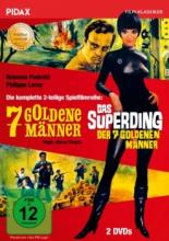 (7 goldene Männer/Das Superding der 7 goldenen Männer) Sieben Männer träumen davon, im Gold zu schwimmen. Einer von ihnen, der Professor, entwirft einen genialen Plan. Als Arbeiter verkleidet, graben sich sechs Gauner unter den Straßen in eine Bank, in der sechs Tonnen Gold liegen. Modernste Ausrüstung und beste technische Geräte helfen den Männern, ihren Plan zu verwirklichen. Ihr Vorgehen ist so erfolgreich, dass die sieben Goldjungs im zweiten Teil sogar von offizieller Seite bei einem Coup um Hilfe gebeten werden: Hier geht es um die Entführung eines Diktators. Die beiden Filme Marco Vicarios sind hinreißende Gaunerkomödien. Die staatliche Filmbewertungsstelle erteilte das Prädikat Artikelbild