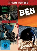 (Willard und Ben) Film 1: Willard / USA 1971 / ca. 91 Minuten / FSK 16
Willard Stiles, ein junger, einsamer und schüchterner Mann, der oft verspottet wird, fristet ein tristes Dasein. Als er eines Tages zwei Freunde, die Ratten Sokrates und Ben findet, scheint sich sein Leben zu verbessern.
Film 2: Ben / USA 1972 / ca. 91 Minuten / FSK 16
In Los Angeles versetzt eine Rattenarmee unter der Führung der Ratte Ben die Stadt in Angst und Schrecken. Während die Polizei mit allen Mitteln versucht, der Plage Herr zu werden, freundet sich der kleine, herzkranke Danny mit Ben an. Bis Danny spurlos verschwindet. Artikelbild