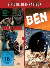 (Willard und Ben) Film 1: Willard / USA 1971 / ca. 91 Minuten / FSK 16
Willard Stiles, ein junger, einsamer und schüchterner Mann, der oft verspottet wird, fristet ein tristes Dasein. Als er eines Tages zwei Freunde, die Ratten Sokrates und Ben findet, scheint sich sein Leben zu verbessern.
Film 2: Ben / USA 1972 / ca. 91 Minuten / FSK 16
In Los Angeles versetzt eine Rattenarmee unter der Führung der Ratte Ben die Stadt in Angst und Schrecken. Während die Polizei mit allen Mitteln versucht, der Plage Herr zu werden, freundet sich der kleine, herzkranke Danny mit Ben an. Bis Danny spurlos verschwindet. Artikelbild