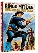 (Ringo mit den goldenen Pistolen L.E. (DVD/Blu-ray)) Mit der Eliminierung der Brüder Perez zieht der Kopfgeldjäger Ringo (Mark Damon) den Hass des letzten verbliebenen Familienmitglieds Juanito (Franco De Rosa) auf sich, so dass Ringo kurz nach seiner Ankunft in Coldstone mit Juanitos Todesboten konfrontiert wird, die er aber kurzer Hand mit etwas Sprengstoff ins Jenseits befördert. Damit verstößt Ringo allerdings gegen das Waffengesetz der Stadt und landet im Gefängnis des Sheriffs (Ettore Manni). Juanito nutzt diese Zeit, um sich mit einem Apachen-Stamm zu verbünden und anschließend Ringos Auslieferung zu verlangen. Falls man dieser Forderung nicht nachkommt, droht er mit den Apachen, Coldstone gnadenlos dem Erdboden gleich zu machen… Artikelbild