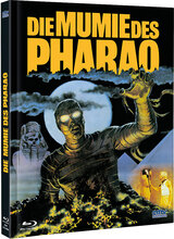 (Die Mumie des Pharao L.E. (Cover A)) Vier junge und attraktive Fotomodelle reisen mit ihrem Fotographen nach Ägypten, um dort in einer verlassenen Wüstenortschaft exotische Aufnahmen zu machen. Auf der Suche nach einer geeigneten Kulisse stoßen sie auf ein altes Pharaonengrab, das kurz zuvor von skrupellosen Grabräubern geöffnet und geplündert wurde. Noch ahnen sie nicht, dass ein Fluch auf dem Grab liegt, der jeden trifft, der die Ruhe des Pharaos stört. Doch das Unfassbare geschieht - Pharao Safiram und seine Zombiearmee erwachen, um blutige Rache zu nehmen. Es beginnt eine grauenvolle, nicht aufzuhaltende Jagd auf alle Lebenden, denn die Untoten haben einen schier unersättlichen Appetit auf Menschenfleisch… Ein legendärer und herausragender Zombieklassiker mit außergewöhnlich spannender Atmosphäre! Artikelbild